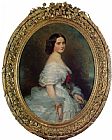 Franz Xavier Winterhalter Anna Dollfus, Baronne de Bourgoing painting